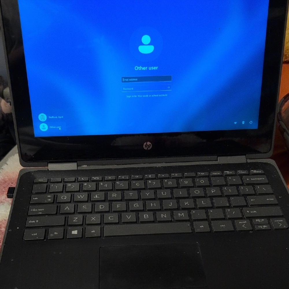 HP Silver and Black Laptop